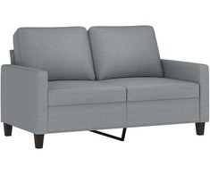 Sofa Sofos komplektas su pagalvėlėmis, 2 dalių, pilkas, audinys
