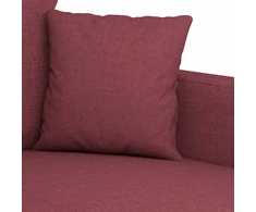 Sofa Sofos komplektas su pagalvėlėmis, 2 dalių, vyno, audinys