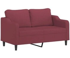 Sofa Sofos komplektas su pagalvėlėmis, 2 dalių, vyno, audinys