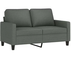 Sofa Sofos komplektas su pagalvėlėmis, 2 dalių, pilkas, audinys
