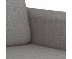 Sofa Sofos komplektas su pagalvėlėmis, 2 dalių, taupe, audinys