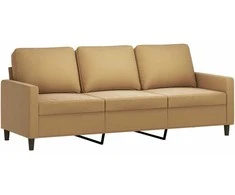 Sofa Sofos komplektas su pagalvėlėmis, 2 dalių, rudas, aksomas