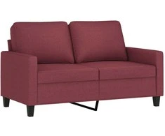 Sofa Sofos komplektas su pagalvėlėmis, 2 dalių, vyno, audinys