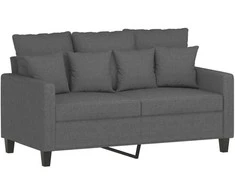 Sofa Sofos komplektas su pagalvėlėmis, 2 dalių, pilkas, audinys