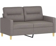 Sofa Sofos komplektas su pagalvėlėmis, 2 dalių, taupe, audinys