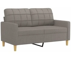Sofa Sofos komplektas su pagalvėlėmis, 2 dalių, taupe, audinys