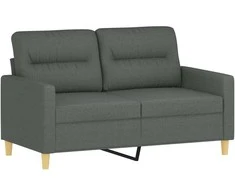 Sofa Sofos komplektas su pagalvėlėmis, 2 dalių, pilkas, audinys