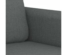Sofa Sofos komplektas su pagalvėlėmis, 2 dalių, pilkas, audinys