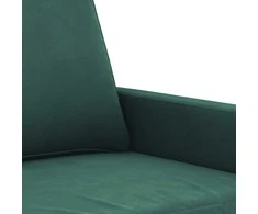 Sofa Sofos komplektas su pagalvėlėmis, 2 dalių, žalias, aksomas