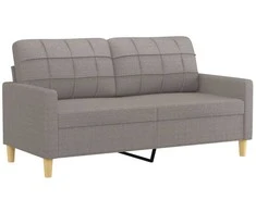 Sofa Sofos komplektas su pagalvėlėmis, 2 dalių, taupe, audinys