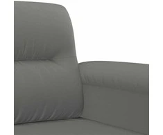 Sofa Sofos komplektas su pagalvėlėmis, 2 dalių, pilkas, audinys