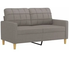 Sofa Sofos komplektas su pagalvėlėmis, 3 dalių, taupe, audinys