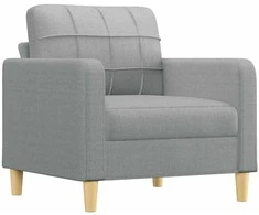 Sofa Sofos komplektas su pagalvėlėmis, 3 dalių, pilkas, audinys