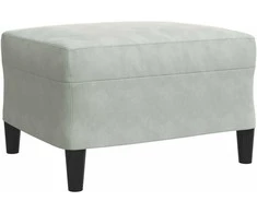 Sofa Sofos komplektas su pagalvėlėmis, 3 dalių, pilkas, aksomas