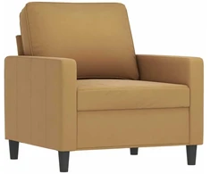 Sofa Sofos komplektas su pagalvėlėmis, 3 dalių, rudas, aksomas