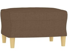 Sofa Sofos komplektas su pagalvėlėmis, 3 dalių, rudas, audinys