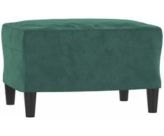 Sofa Sofos komplektas su pagalvėlėmis, 3 dalių, žalias, aksomas