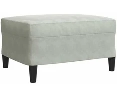 Sofa Sofos komplektas su pagalvėlėmis, 3 dalių, pilkas, aksomas