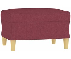 Sofa Sofos komplektas su pagalvėlėmis, 3 dalių, vyno, audinys
