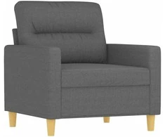 Sofa Sofos komplektas su pagalvėlėmis, 3 dalių, pilkas, audinys