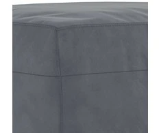 Sofa Sofos komplektas su pagalvėlėmis, 3 dalių, pilkas, aksomas