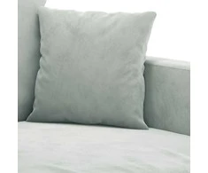 Sofa Sofos komplektas su pagalvėlėmis, 3 dalių, pilkas, aksomas