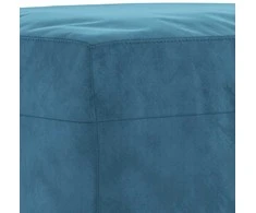 Sofa Sofos komplektas su pagalvėlėmis, 3 dalių, mėlynas, aksomas