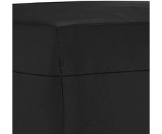 Sofa Sofos komplektas su pagalvėlėmis, 3 dalių, juodas, dirbtinė oda