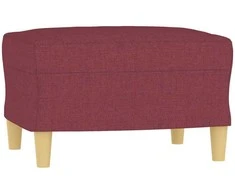 Sofa Sofos komplektas su pagalvėlėmis, 3 dalių, vyno, audinys
