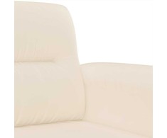 Sofa Sofos komplektas su pagalvėlėmis, 3 dalių, smėlio, audinys