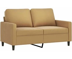 Sofa Sofos komplektas su pagalvėlėmis, 3 dalių, rudas, aksomas