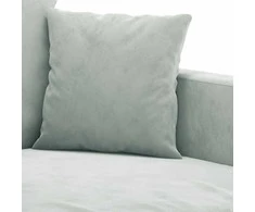 Sofa Sofos komplektas su pagalvėlėmis, 3 dalių, pilkas, aksomas