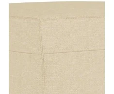 Sofa Sofos komplektas su pagalvėlėmis, 3 dalių, kreminis, audinys