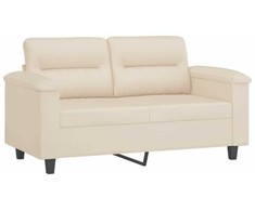 Sofa Sofos komplektas su pagalvėlėmis, 3 dalių, smėlio, audinys