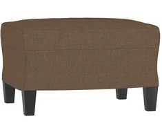Sofa Sofos komplektas su pagalvėlėmis, 3 dalių, rudas, audinys