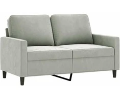 Sofa Sofos komplektas su pagalvėlėmis, 3 dalių, pilkas, aksomas