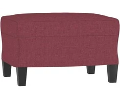 Sofa Sofos komplektas su pagalvėlėmis, 3 dalių, vyno, audinys