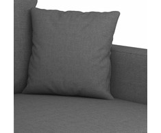 Sofa Sofos komplektas su pagalvėlėmis, 3 dalių, pilkas, audinys