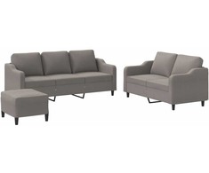 Sofa Sofos komplektas su pagalvėlėmis, 3 dalių, taupe, audinys