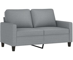 Sofa Sofos komplektas su pagalvėlėmis, 3 dalių, pilkas, audinys