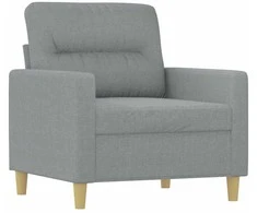 Sofa Sofos komplektas su pagalvėlėmis, 3 dalių, pilkas, audinys