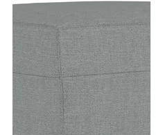 Sofa Sofos komplektas su pagalvėlėmis, 3 dalių, pilkas, audinys