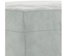 Sofa Sofos komplektas su pagalvėlėmis, 3 dalių, pilkas, aksomas