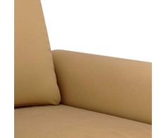 Sofa Sofos komplektas su pagalvėlėmis, 3 dalių, rudas, aksomas
