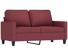Sofa Sofos komplektas su pagalvėlėmis, 3 dalių, vyno, audinys