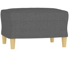 Sofa Sofos komplektas su pagalvėlėmis, 3 dalių, pilkas, audinys