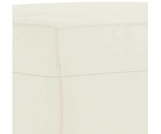 Sofa Sofos komplektas su pagalvėlėmis, 3 dalių, kreminis, aksomas