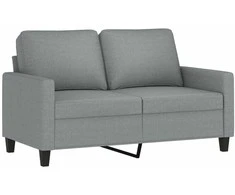 Sofa Sofos komplektas su pagalvėlėmis, 3 dalių, pilkas, audinys