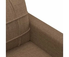 Sofa Sofos komplektas su pagalvėlėmis, 4 dalių, rudas, audinys