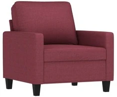 Sofa Sofos komplektas su pagalvėlėmis, 4 dalių, vyno, audinys
